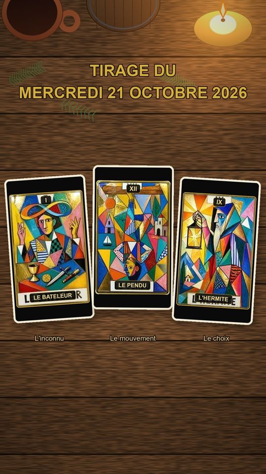 Un Short GourouPhil : trois cartes du deck sur une table en bois